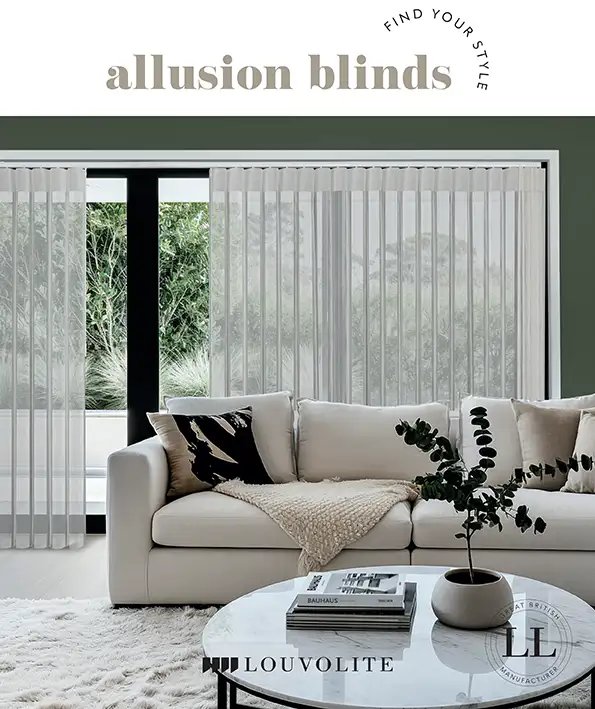 Front cover of an Allusion blind brochure