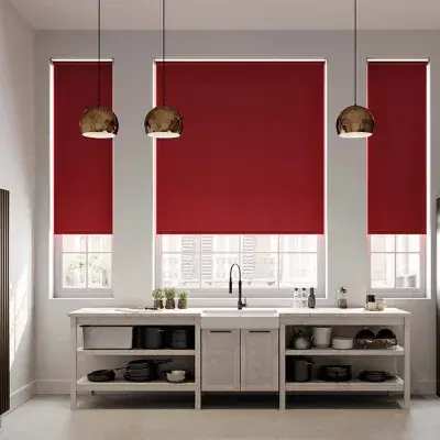 3 x red roller linds